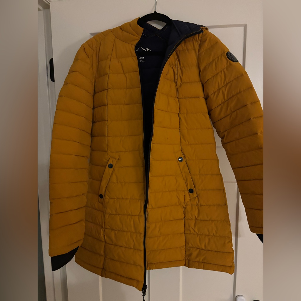 Women's Mustard Quilted Parka